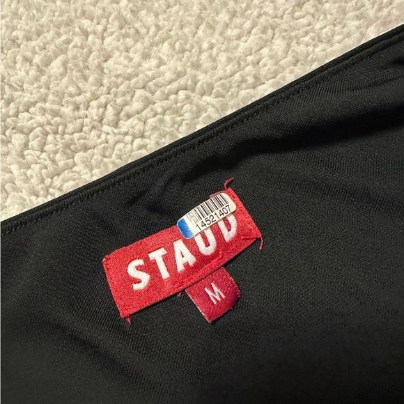 STAUD Black Letta One Shoulder Cutout Maxi Dress - Picture 11 of 15